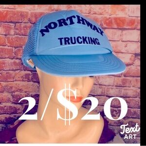 Vintage Civic Baby Blue Northway Trucking Snap Back Trucker Hat